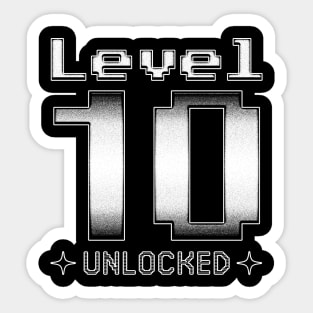 Level 10 Unlocked Sticker